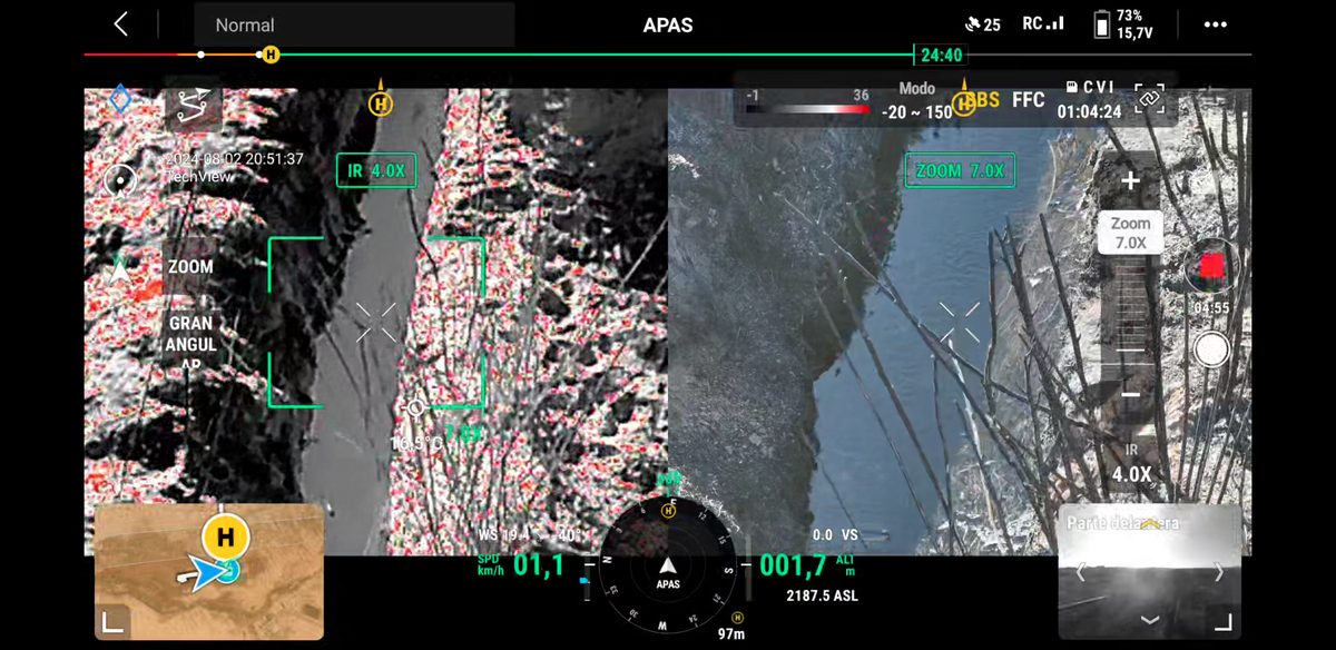 Inspección con cámara térmica infrarroja desde dron